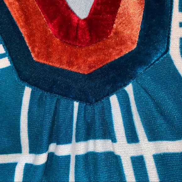 Funky People Windowpane Pattern Turkish Paisley Swimsuit Cover Dress - Picture 6 of 11